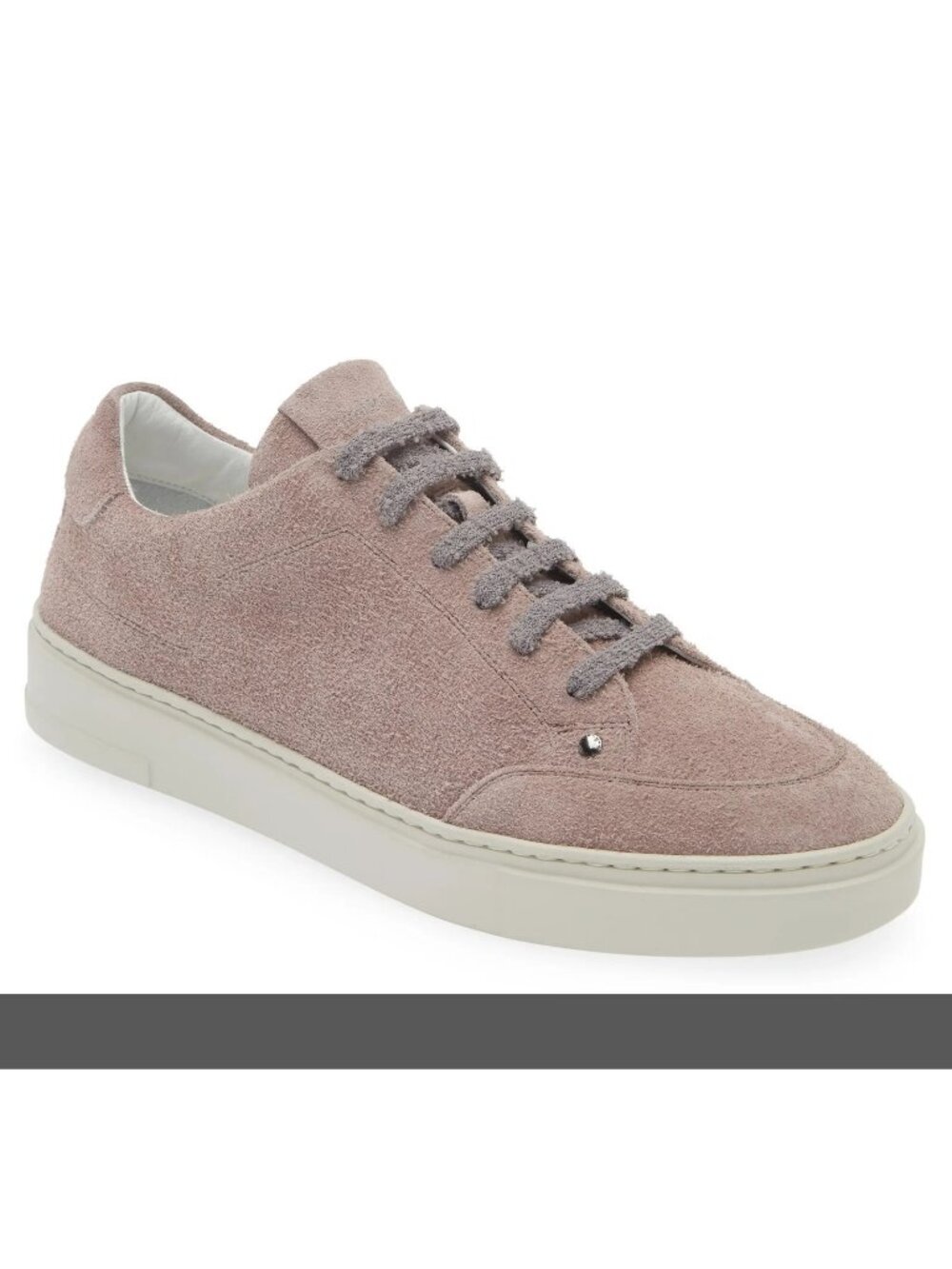 Canali Men's Brushed Suede Low Top Sneaker Shoes in Pink Size 42 / US 9 - Italy